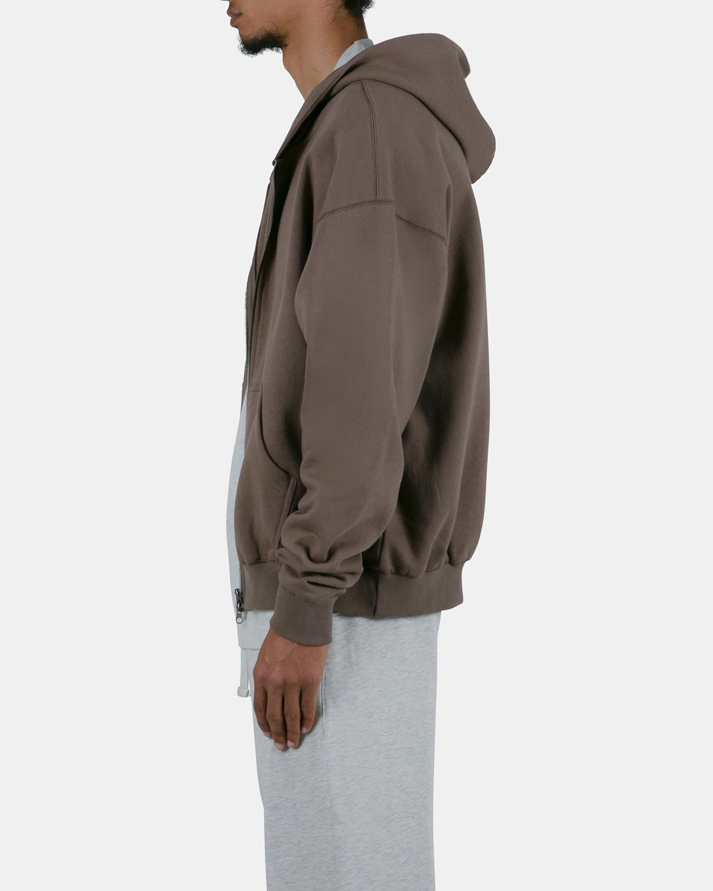 MNML Basic Zip Up Hoodie Brindle Cream
