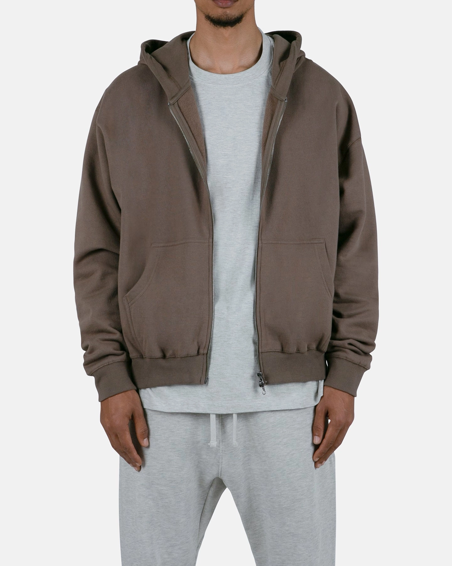 MNML Basic Zip Up Hoodie Brindle Sports Jacket Modern