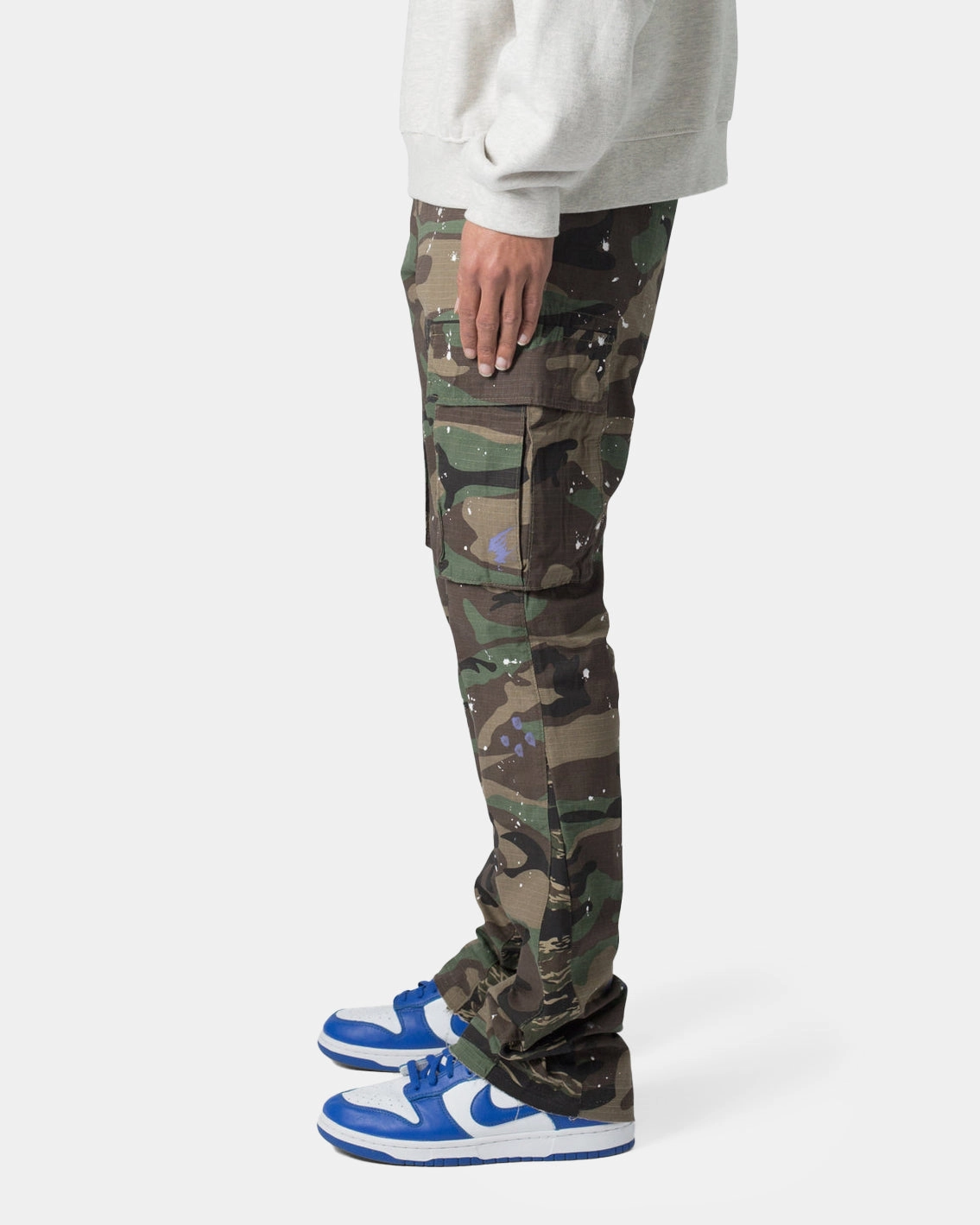 MNML Bootcut Cargo Pants Camo Tall Length UVProtection