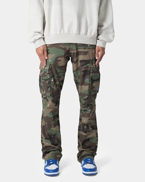 Urban Style Easy Movement MNML Bootcut Cargo Pants Camo