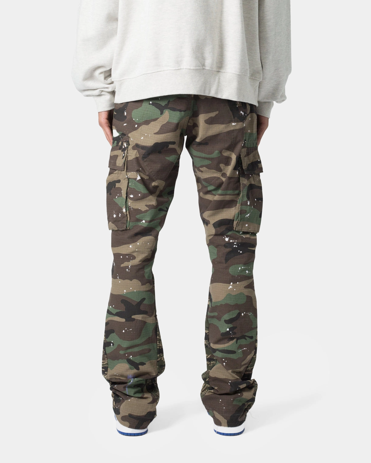 Non Irritating Perfect Pair MNML Bootcut Cargo Pants Camo