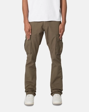 MNML Bootcut Cargo Pants Olive Timeless Look Quick Access Zippers