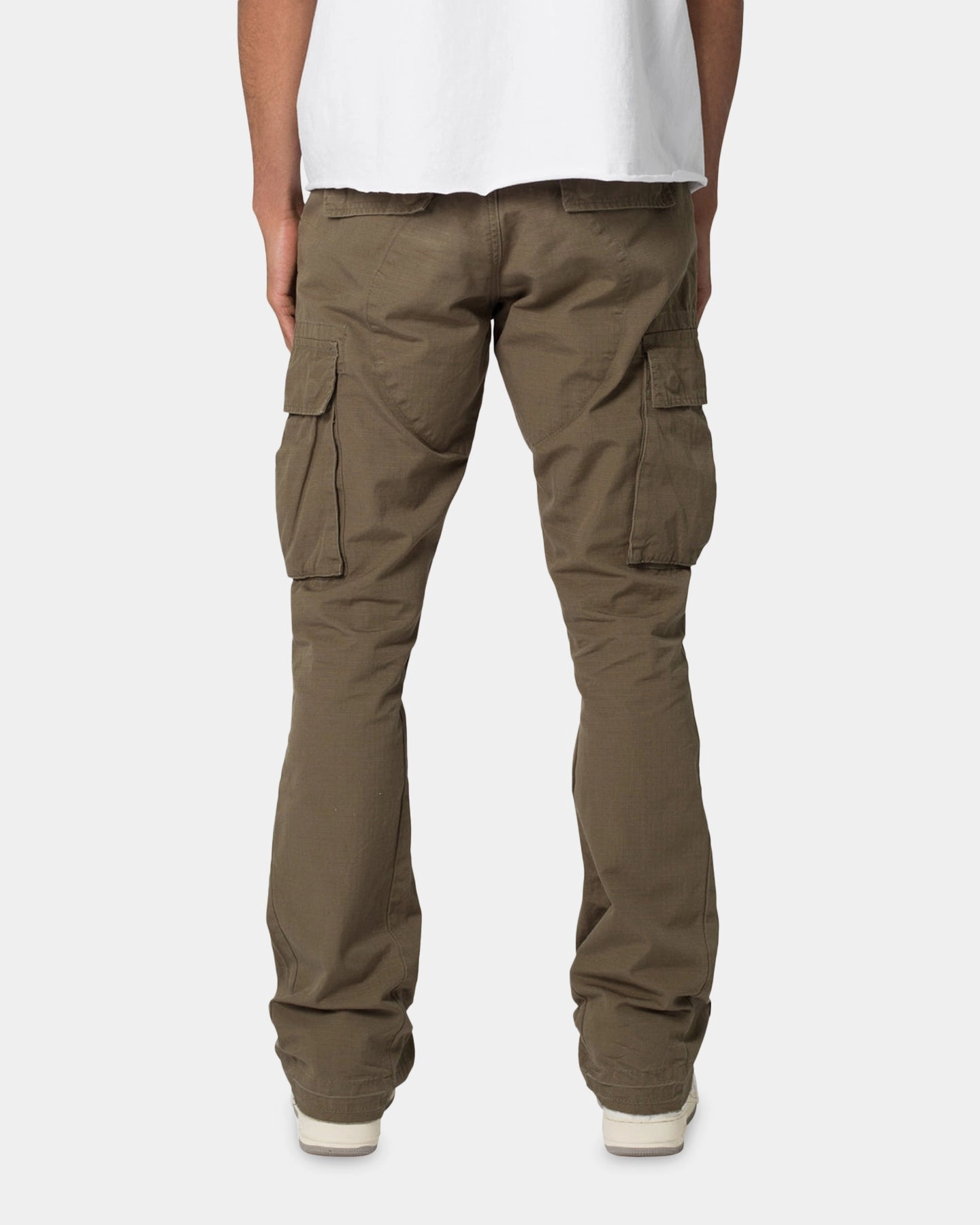 MNML Bootcut Cargo Pants Olive HighWaistSupport