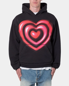 MNML Broken Heart Hoodie Off Black Frictionless Cuffs starlight