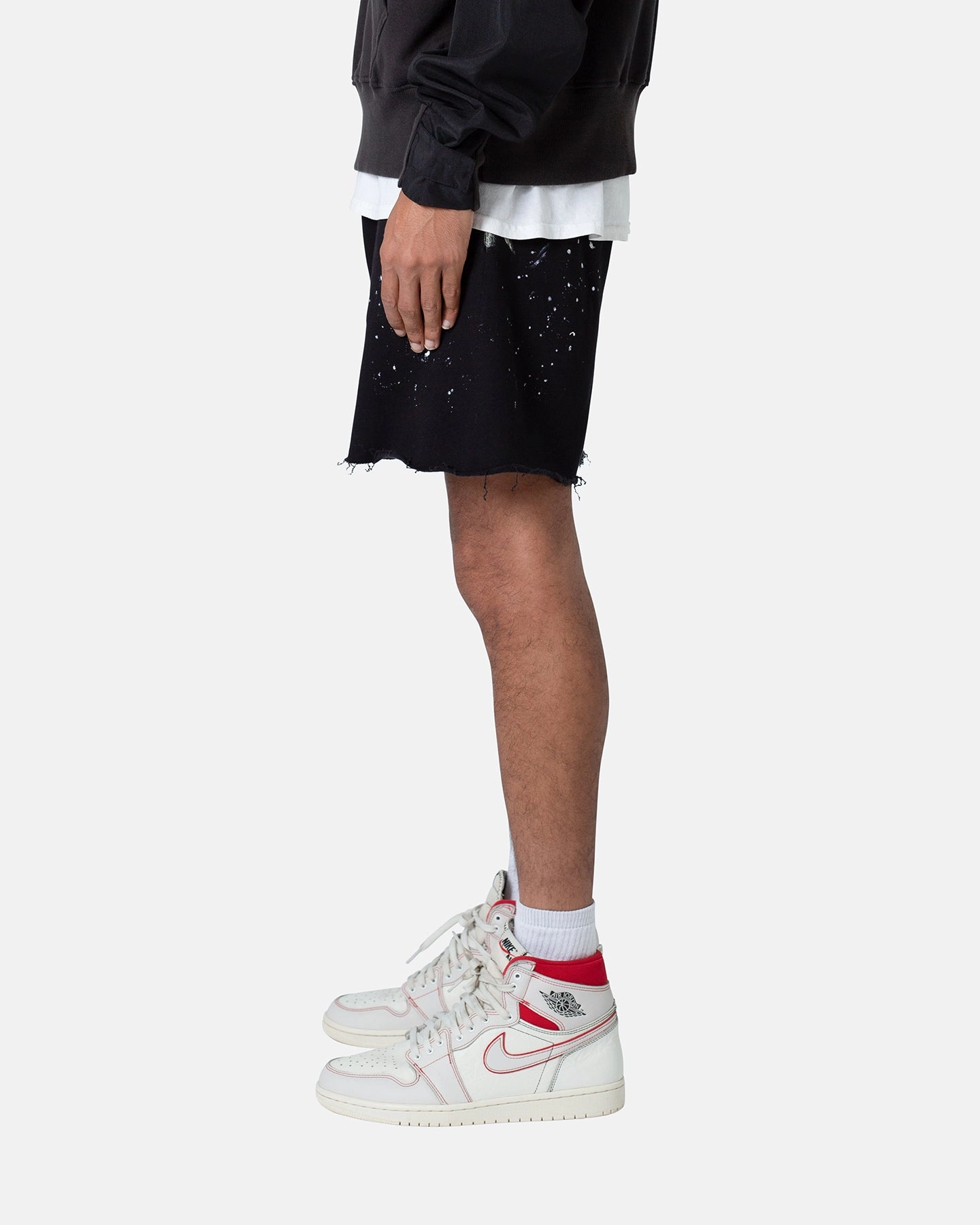 MNML Contrast Paneled Sweatshorts Black fishing outfit
