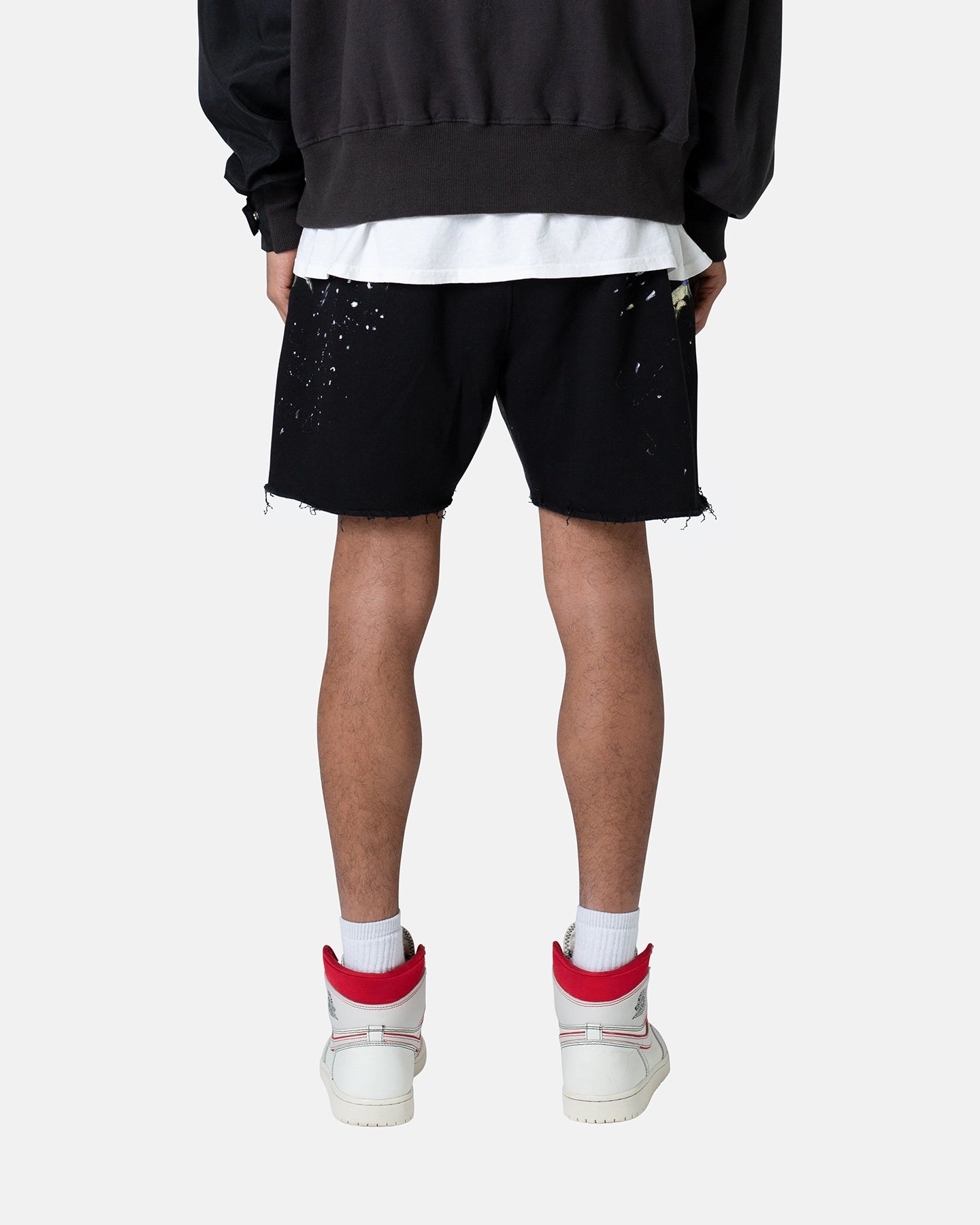 Compression Support Layer ReinforcedPockets MNML Contrast Paneled Sweatshorts Black