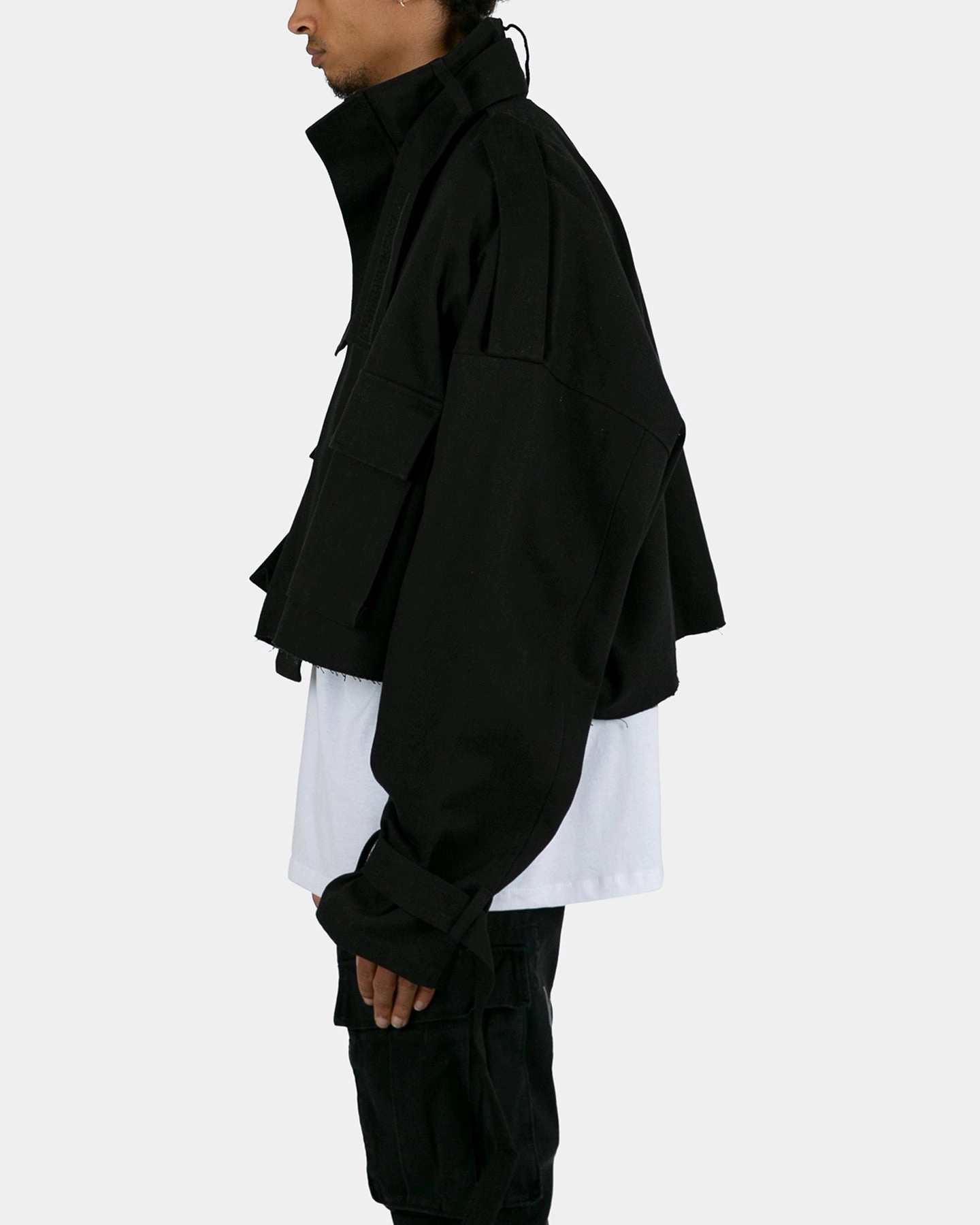 Water Resistant Shell MNML Cropped M65 Jacket Black