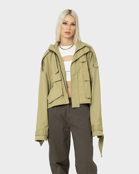 Breathable Lining MNML Cropped M65 Jacket Khaki