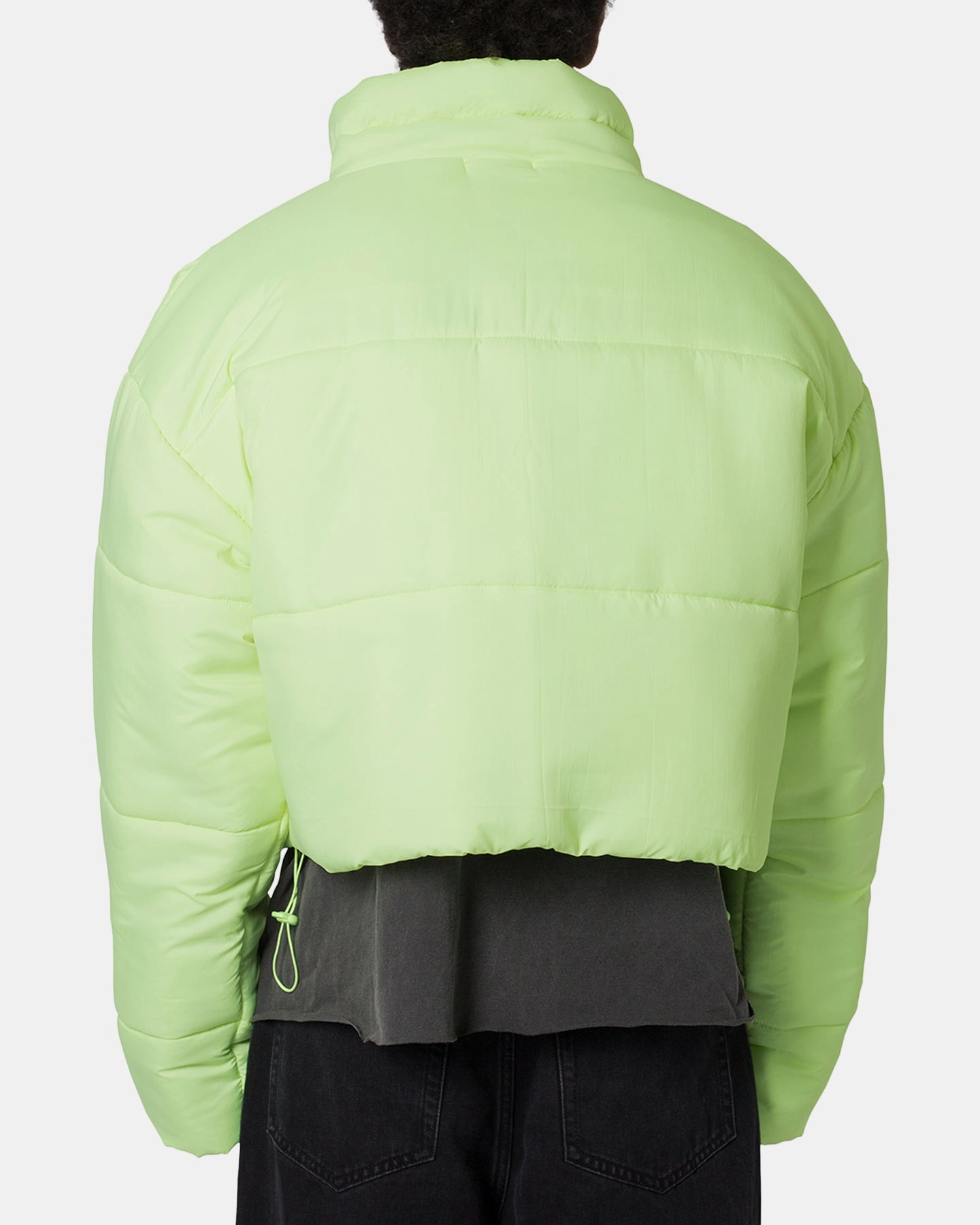 MNML Cropped Puffer II Jacket Green Low Profile