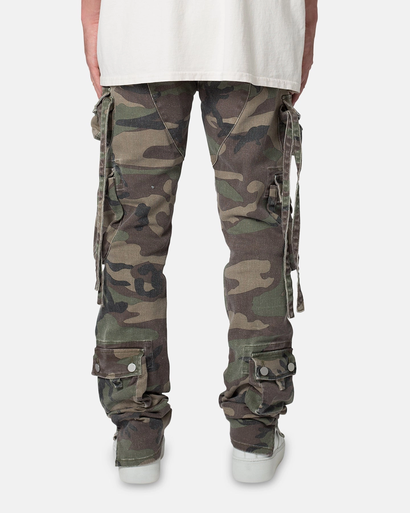 Practical Comfort Vintage Wash MNML D152 Cargo Pants Woodland Camo
