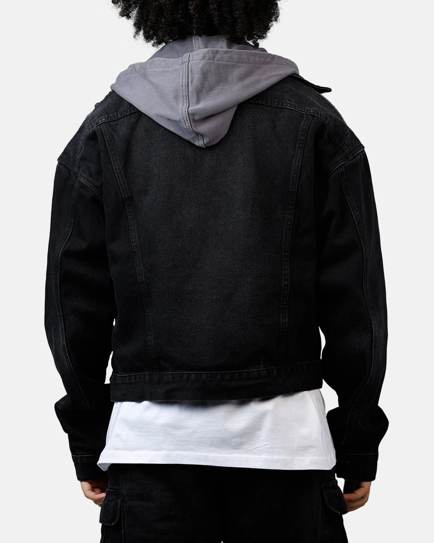 MNML Denim Dissolved Trucker Jacket Black/Grey Taste