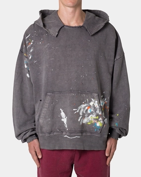 hypoallergenic material Hooded Version MNML Destroyed Painter Hoodie Charcoal Grey