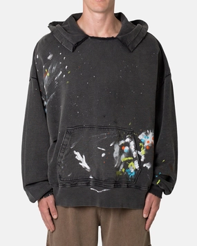 MNML Destroyed Painter Hoodie Vintage Black Work Ready