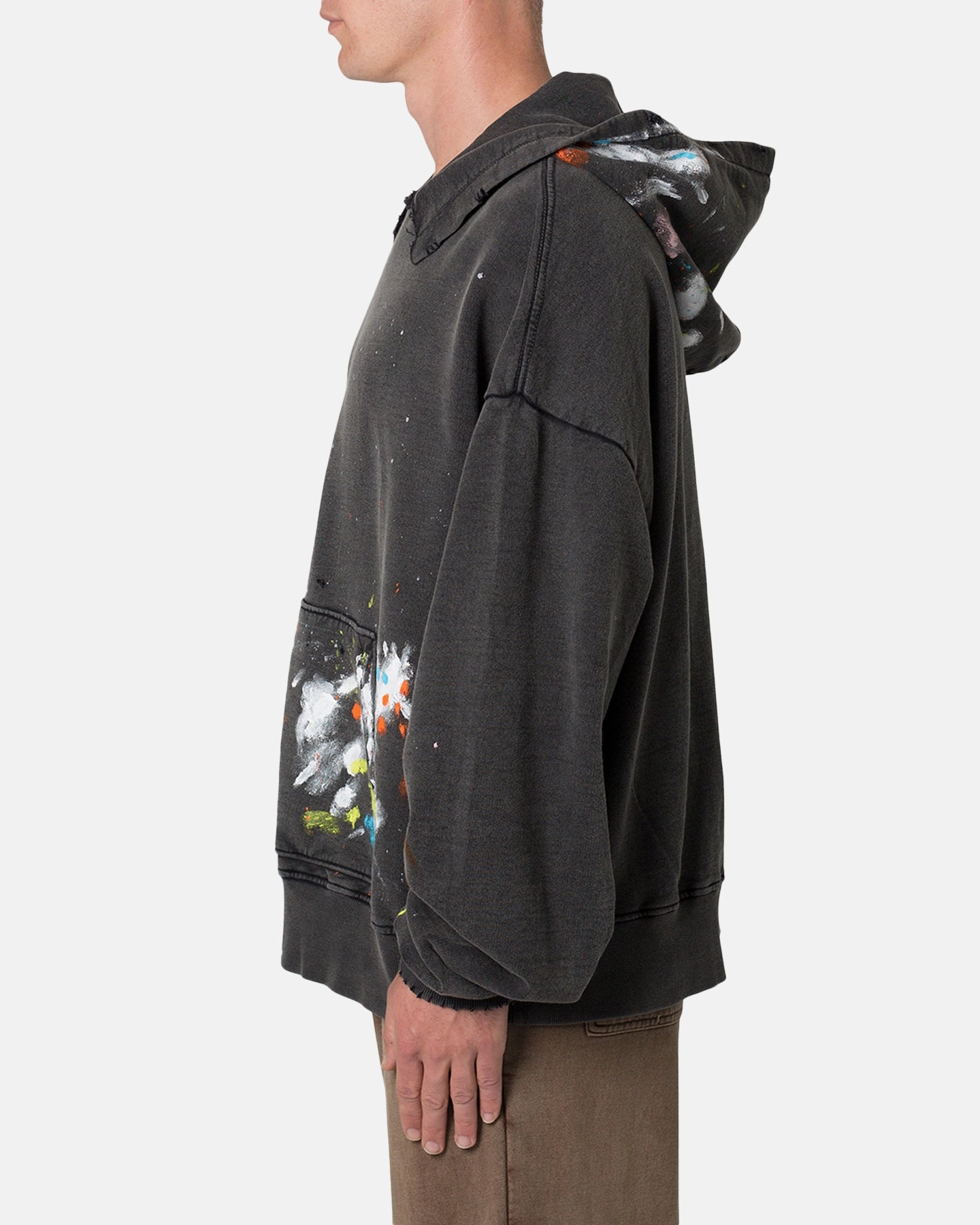 Protective Style MNML Destroyed Painter Hoodie Vintage Black