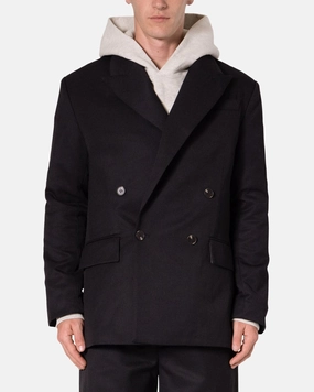 MNML Double Breasted Suit Jacket Black Free Motion Design