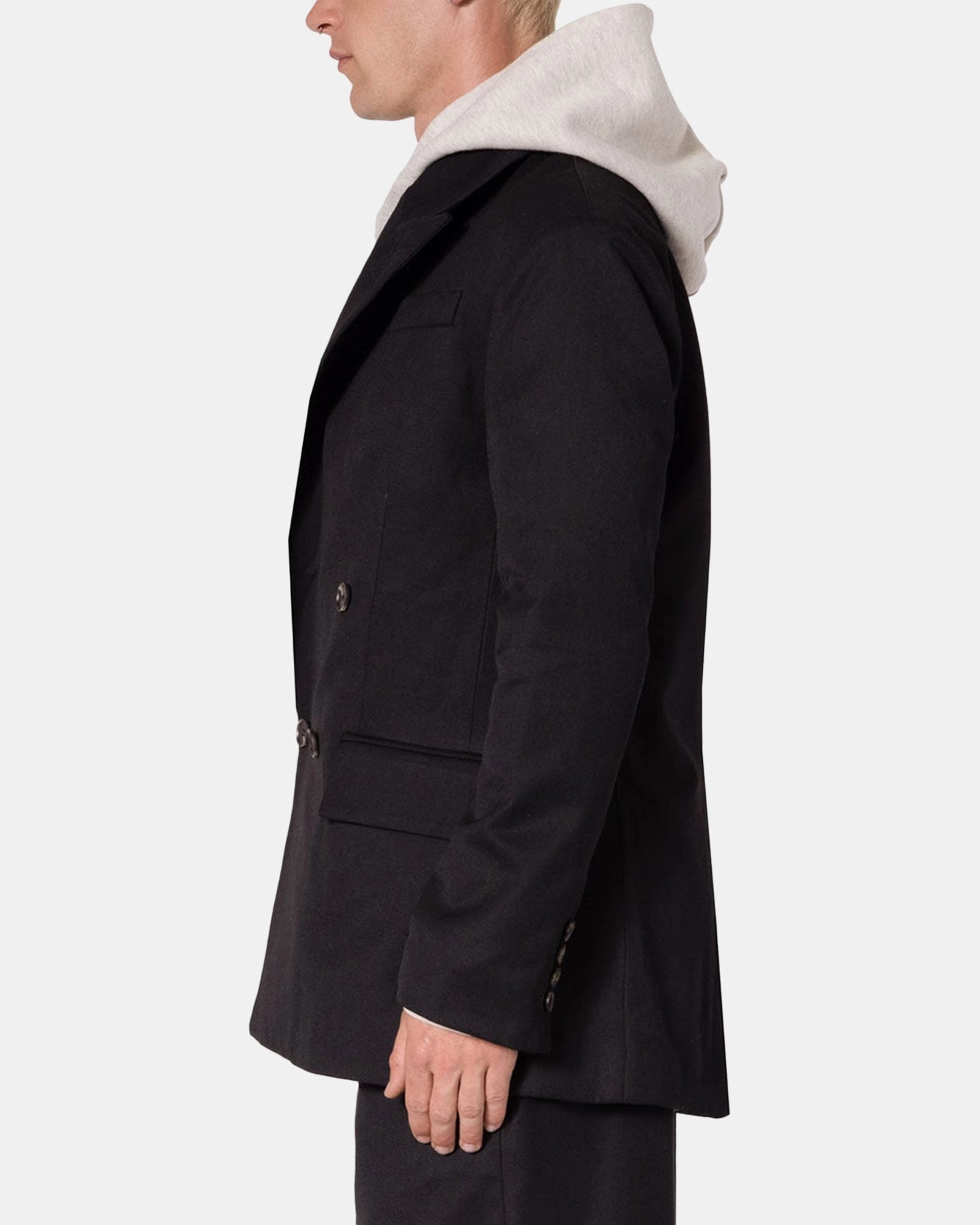 MNML Double Breasted Suit Jacket Black Smell Slim-fit