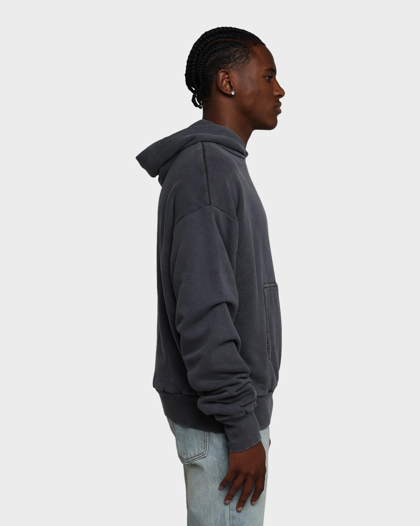 Recommendation MNML Double Layer Hoodie Vintage Black