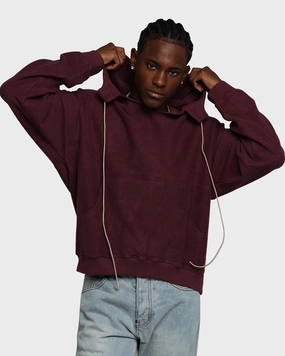 MNML Extended Drawcord Hoodie Burgundy Individual-sports motorcycle
