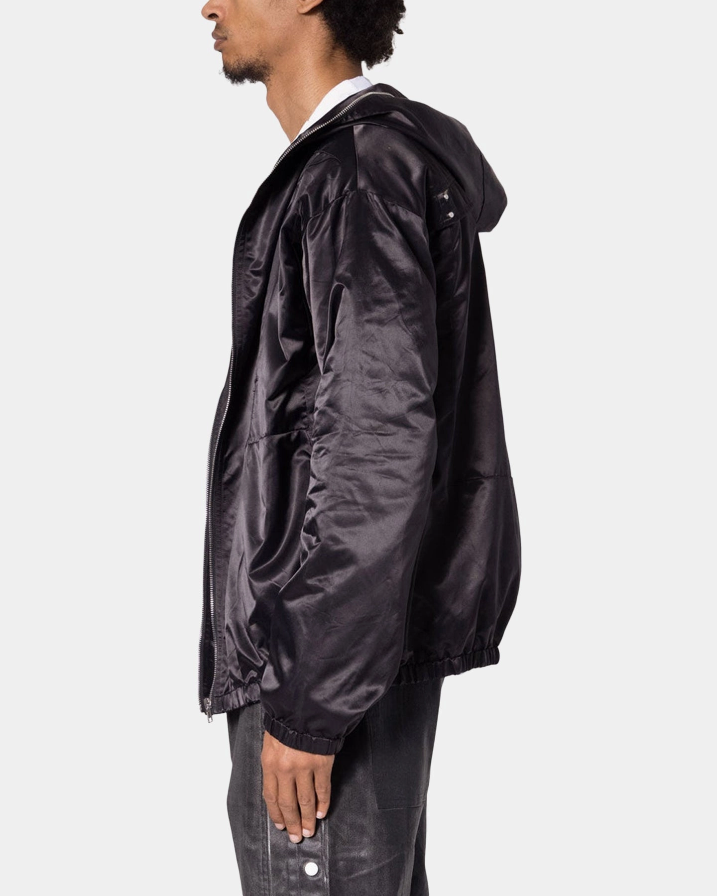 MNML Full Zip Paneled Fight Jacket Black popular in America Puncture Resistant Material