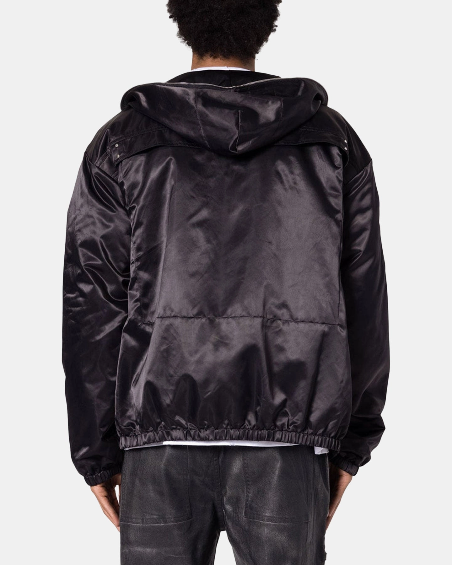 MNML Full Zip Paneled Fight Jacket Black Functional Wear Rain Comfort