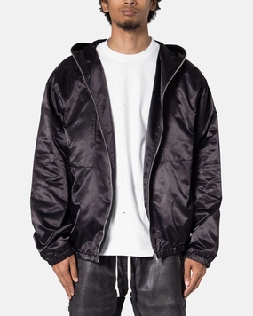 MNML Full Zip Paneled Fight Jacket Black Wardrobe Travel-Ready Gear