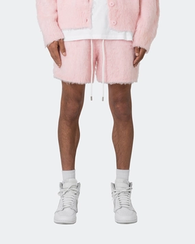 MNML Fuzzy Sweat Shorts Pink Fashion Accessory