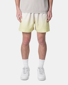 Low-waisted Chafe Resistant Edges MNML Ombre Summer Shorts Light Yellow