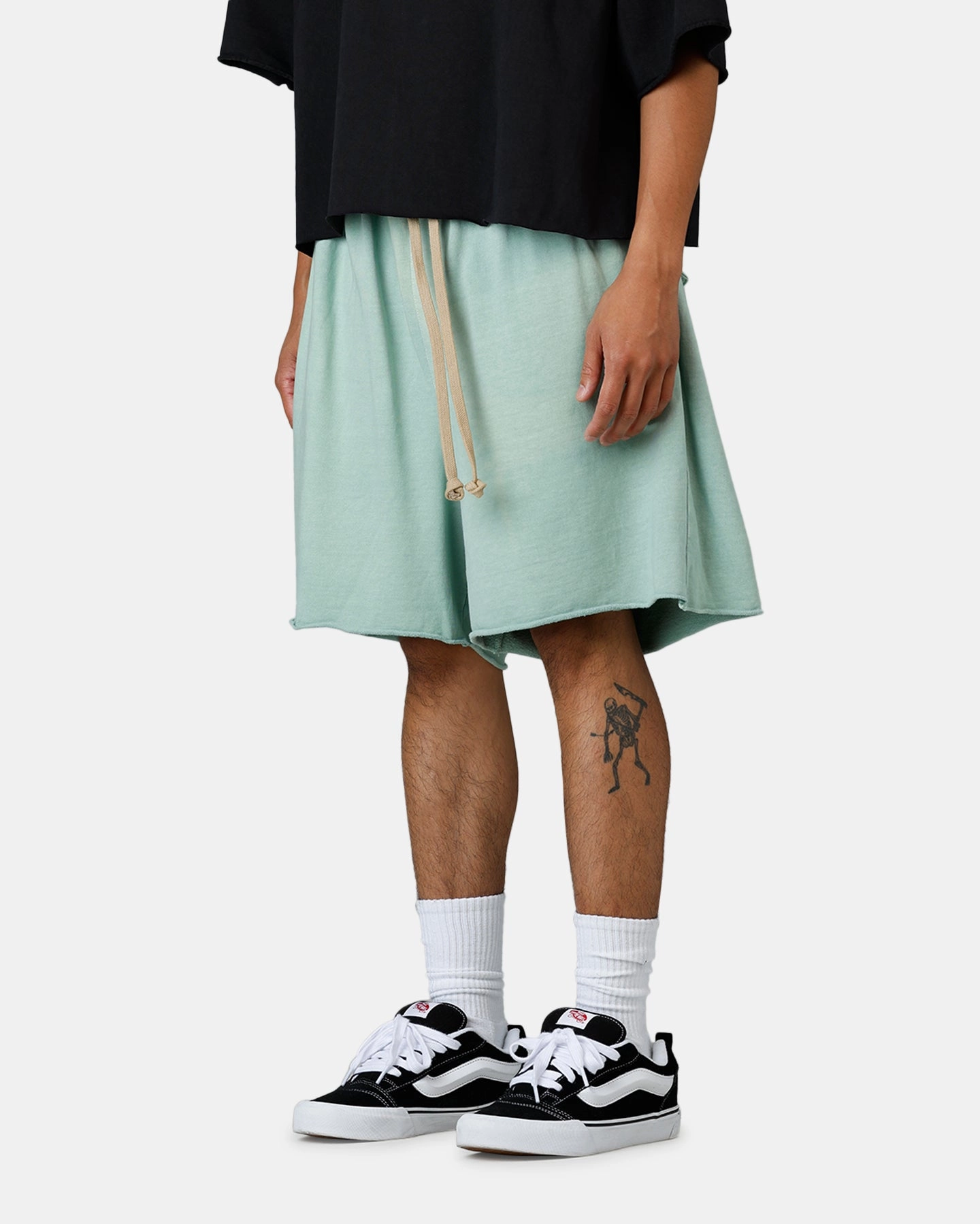 MNML Oversized Cargo Sweat Shorts Seafoam Office Attire NoChafeFinish