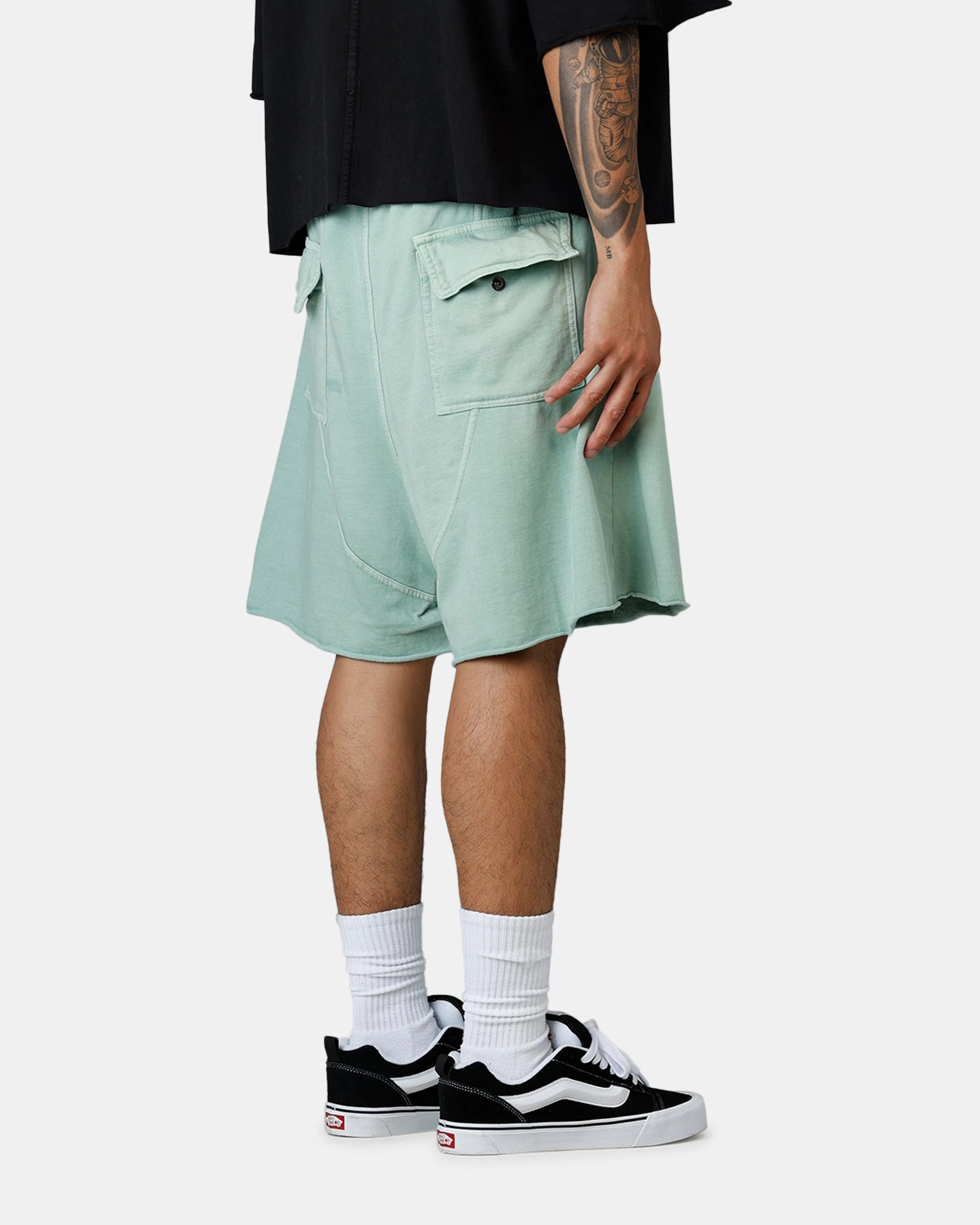 agriculture industry Trendy Style MNML Oversized Cargo Sweat Shorts Seafoam