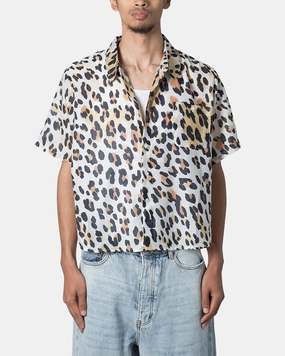 MNML Painted Leopard Short Sleeve Shirt Multi Corporate Wear