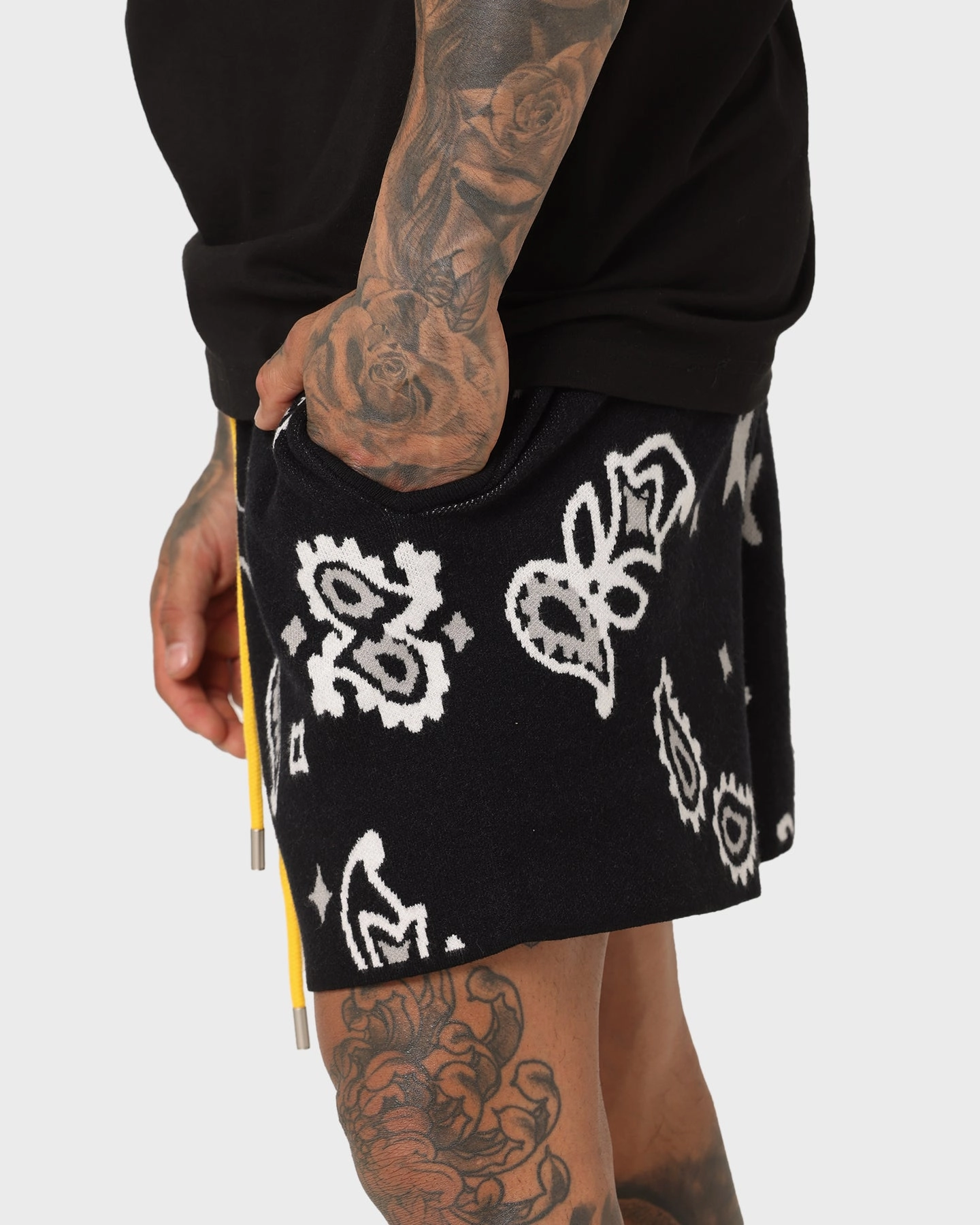 Frictionless Movement MNML Paisley Knit Shorts Black