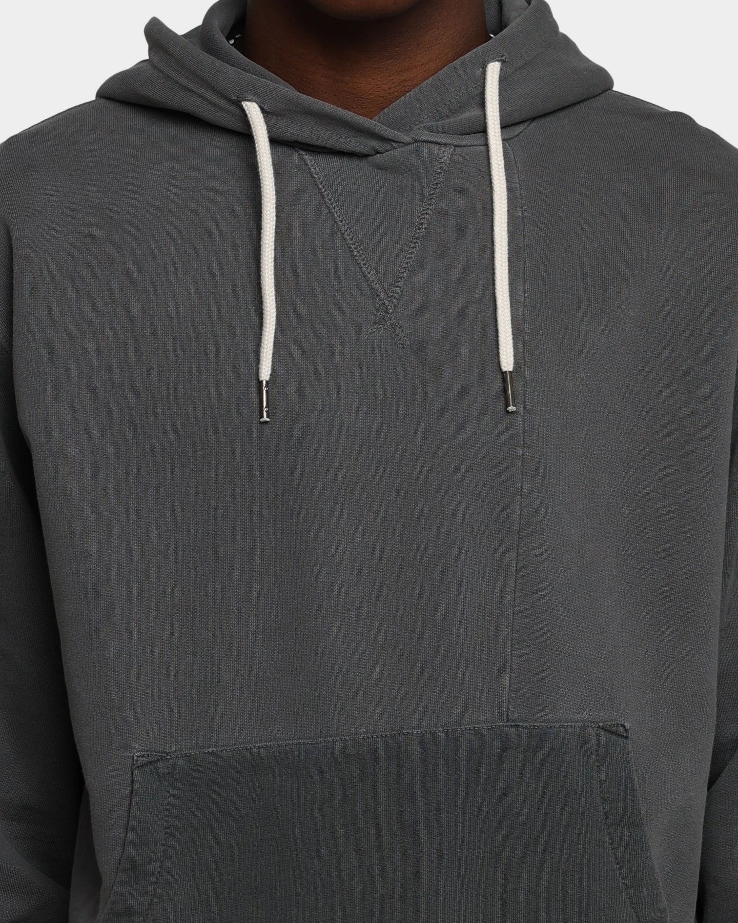Contoured Fit Debate MNML Panelled Vintage Hoodie Black