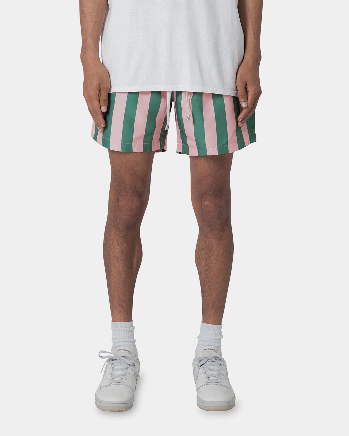 MNML St Tropez Swim Shorts Pink/Green Walk Easy