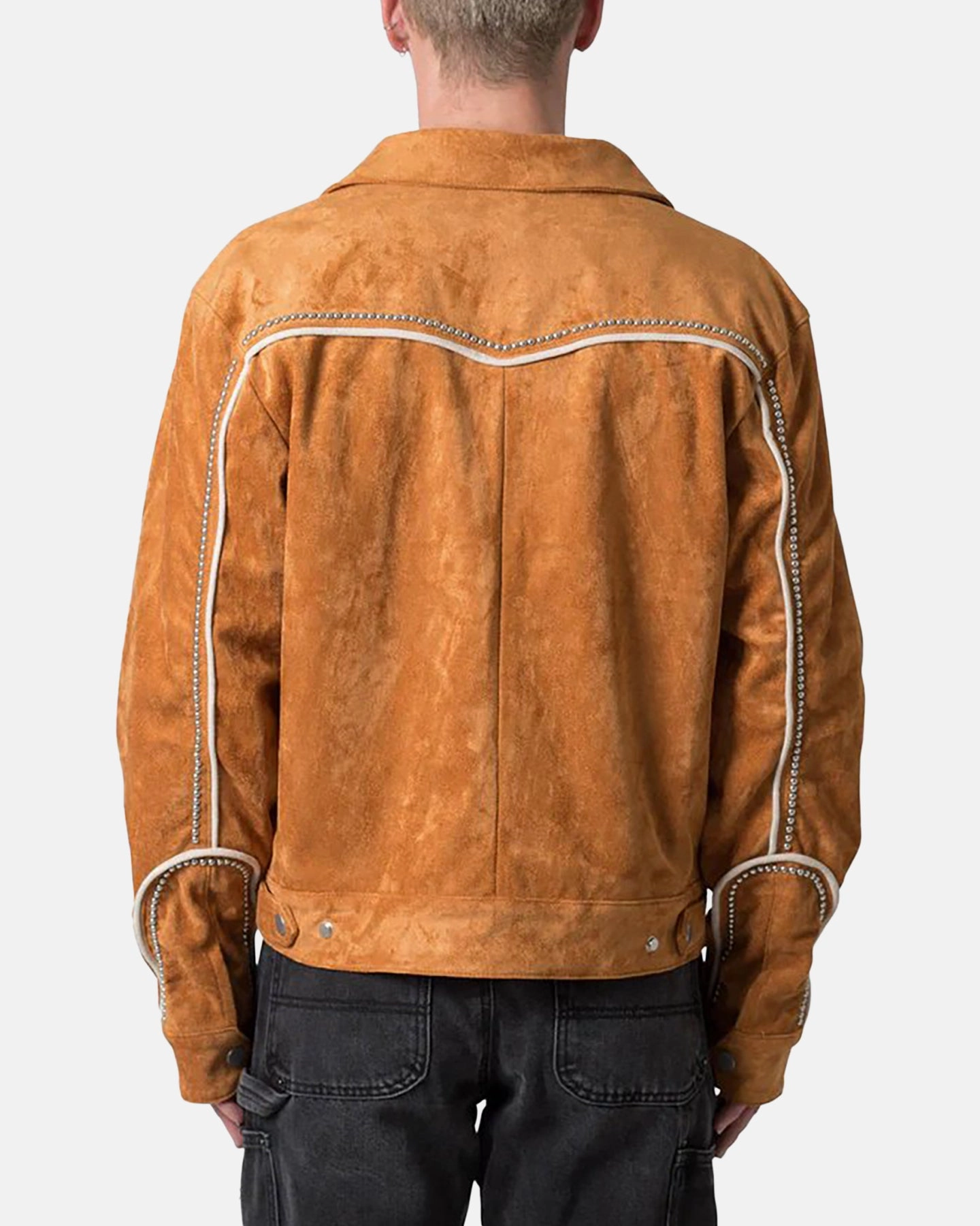 MNML Suede Collared Jacket Orange Deodorant Quick Layering