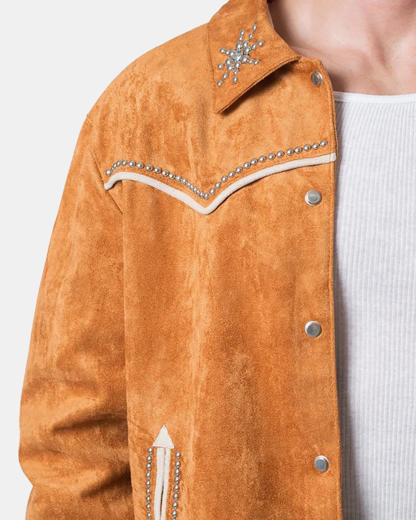 Infrastructure Adaptive Climate Control MNML Suede Collared Jacket Orange
