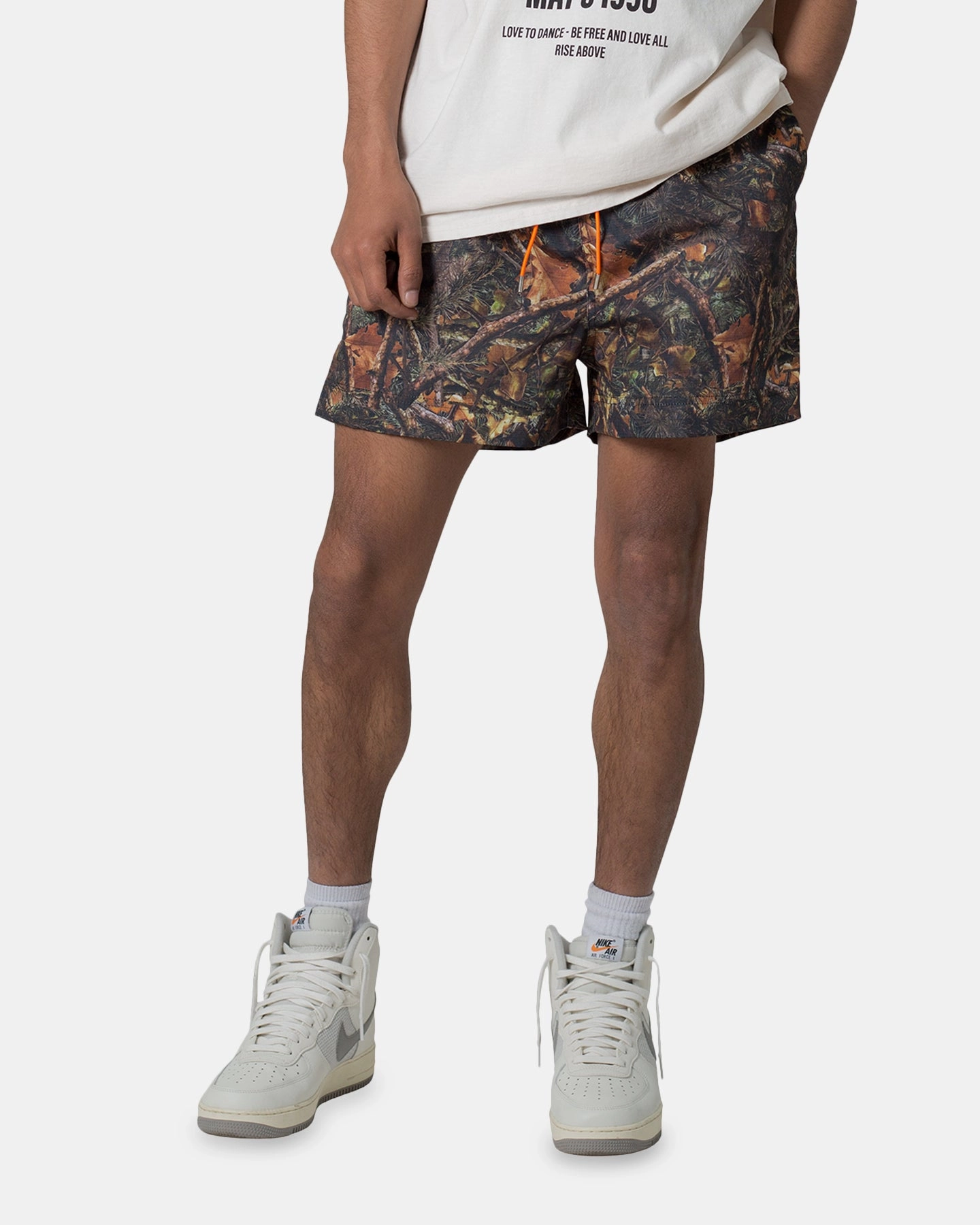 MNML Summer Shorts Hunter Camo Vegan Leather