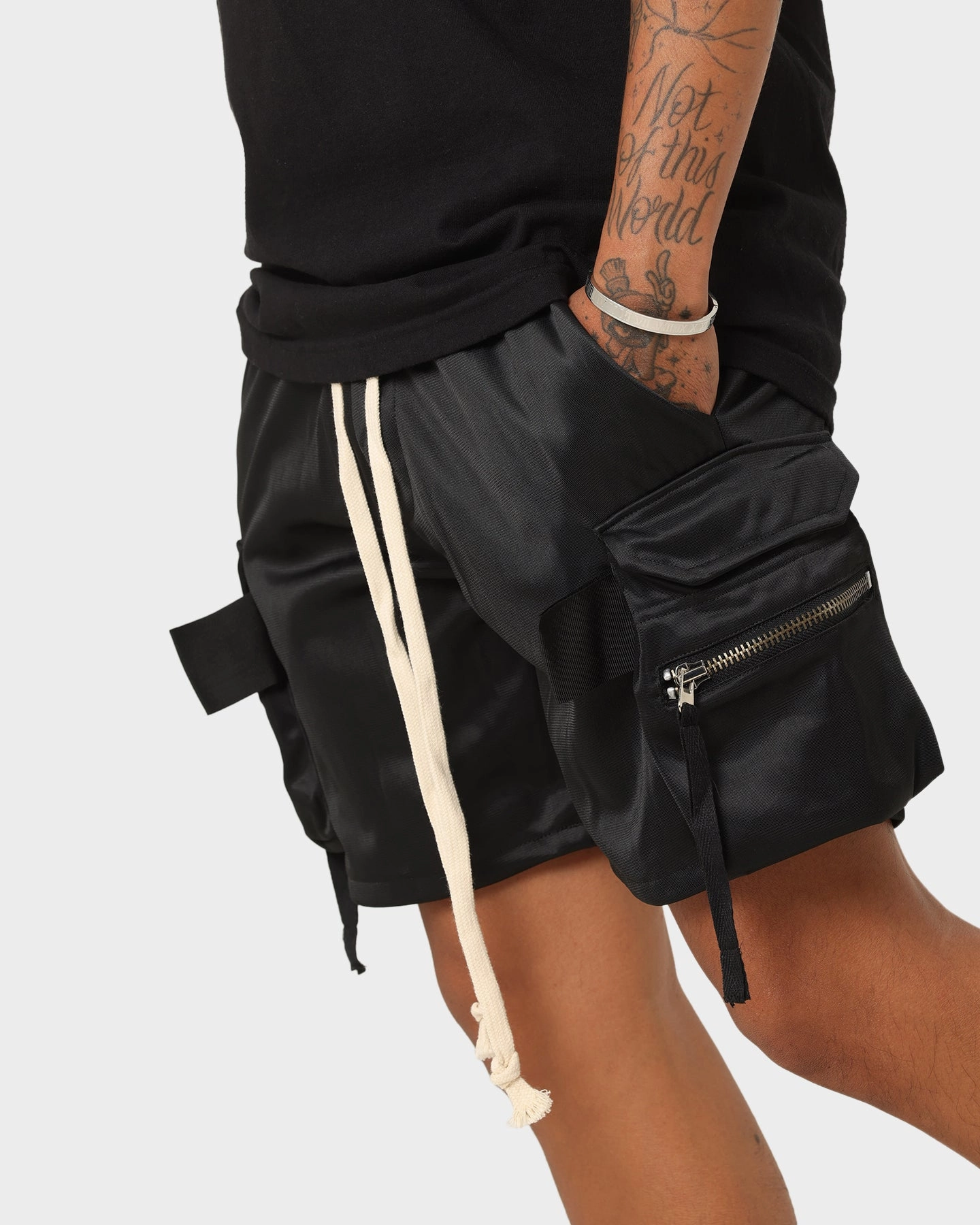basketball clothing Non Binding Leg Openings MNML Tactical Cargo Shorts Black