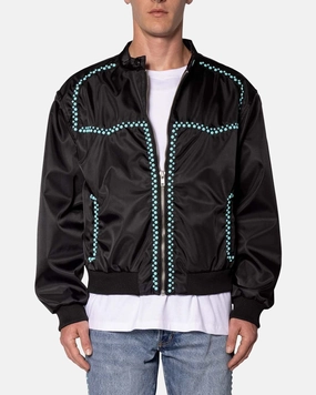 MNML Turquoise Studded Snap Jacket Black waiters