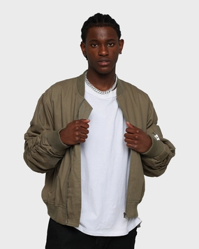 MNML Upscale Bomber Jacket Olive popular among fashionistas
