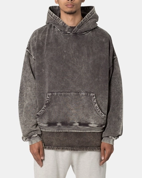 Commend AntiPilling Surface Finish MNML Washed Acid Hoodie Black