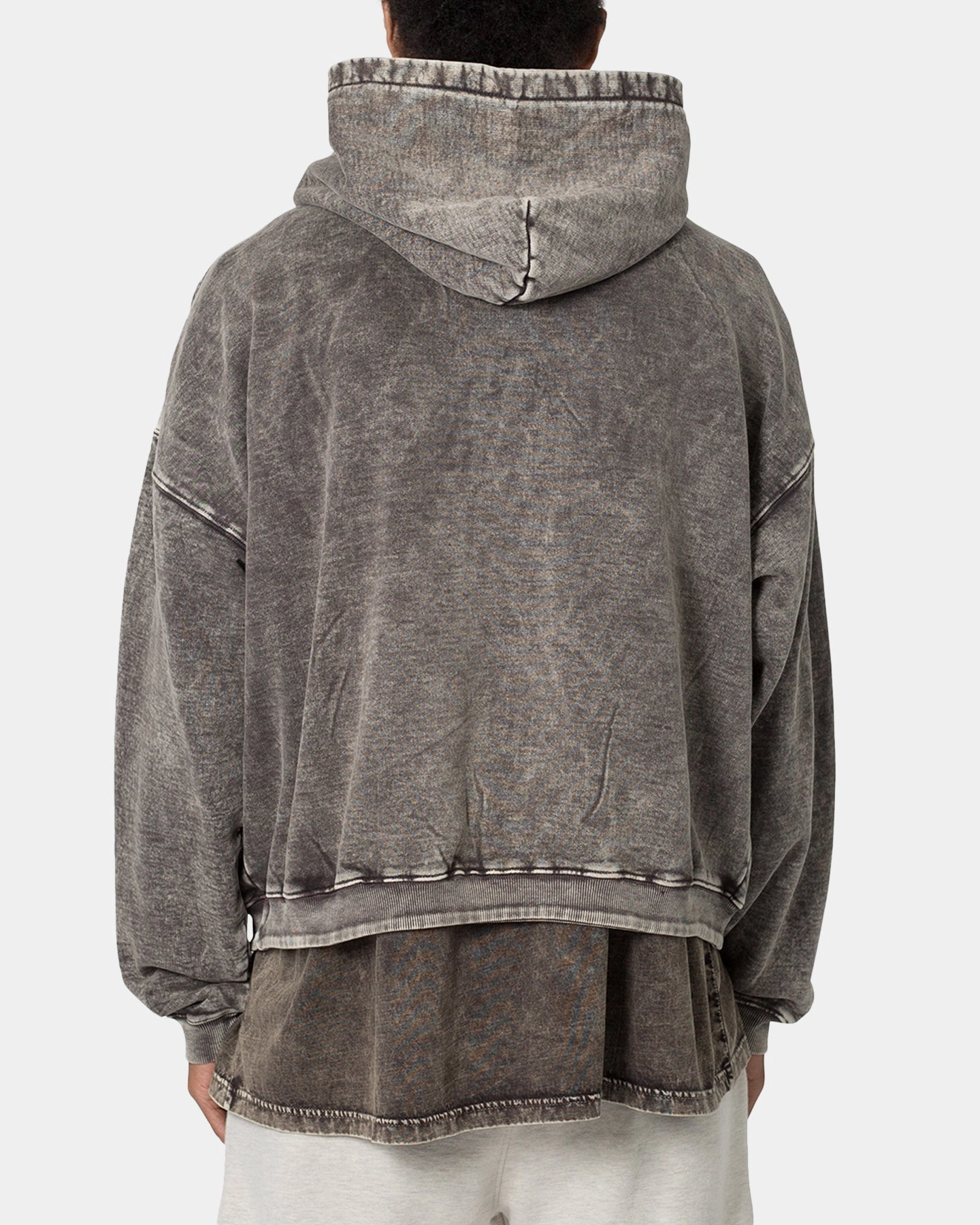 Moment suitable for religious ceremonies MNML Washed Acid Hoodie Black