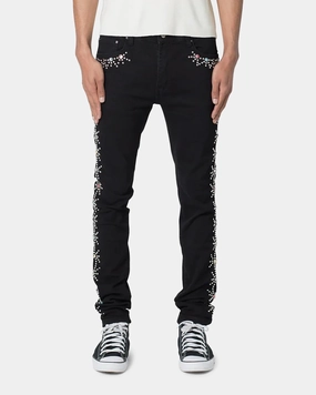 MNML X620 Studded Skinny Denim Jean Black Foundation Wear Trend Neutral