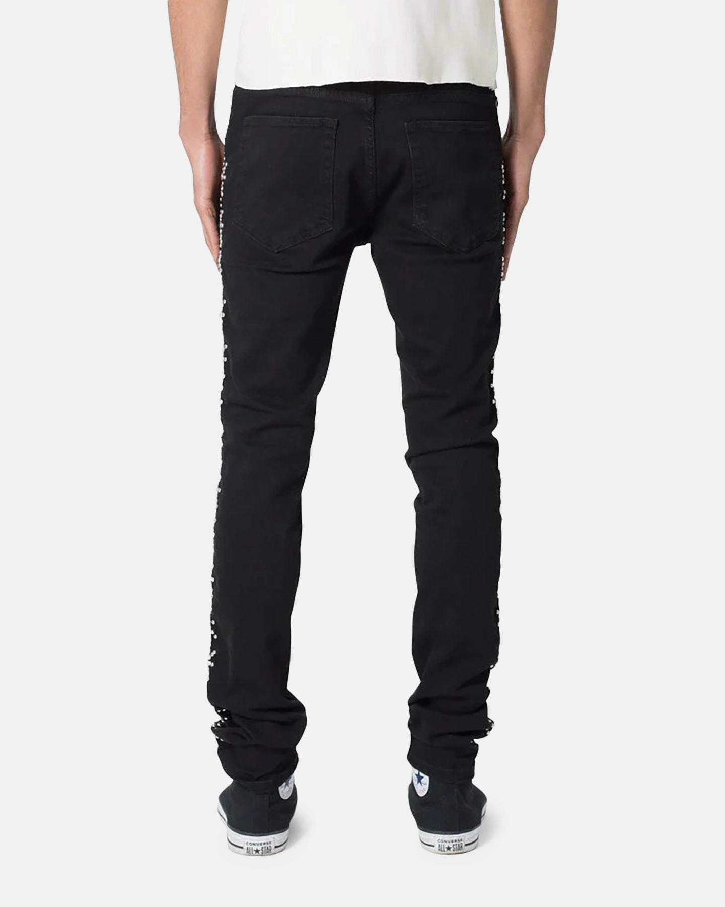 MNML X620 Studded Skinny Denim Jean Black Casual Spring Mood Classic Wear Casual Friday Versatile