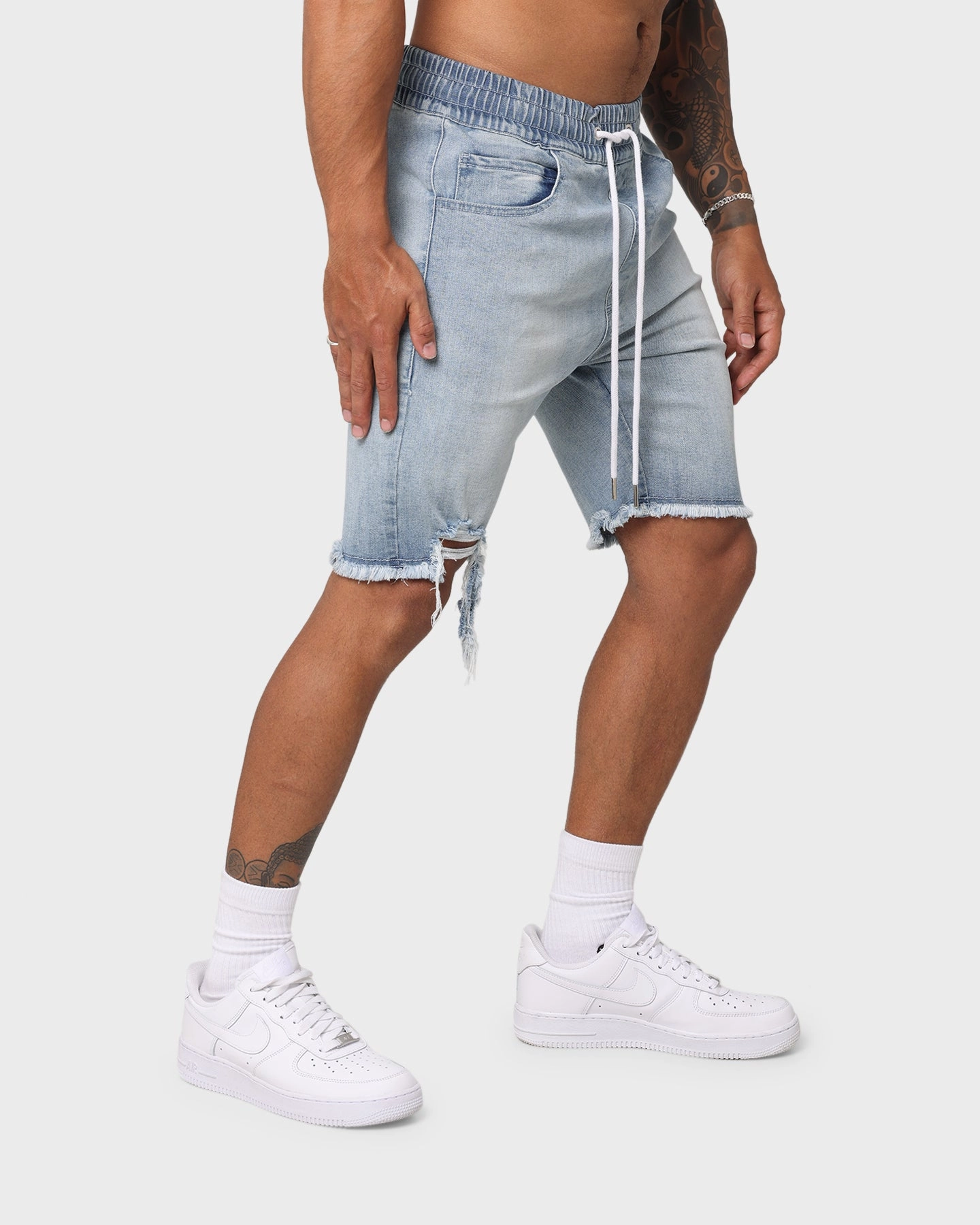 EN ES Infantry Shorts Washed Blue Soft Layers