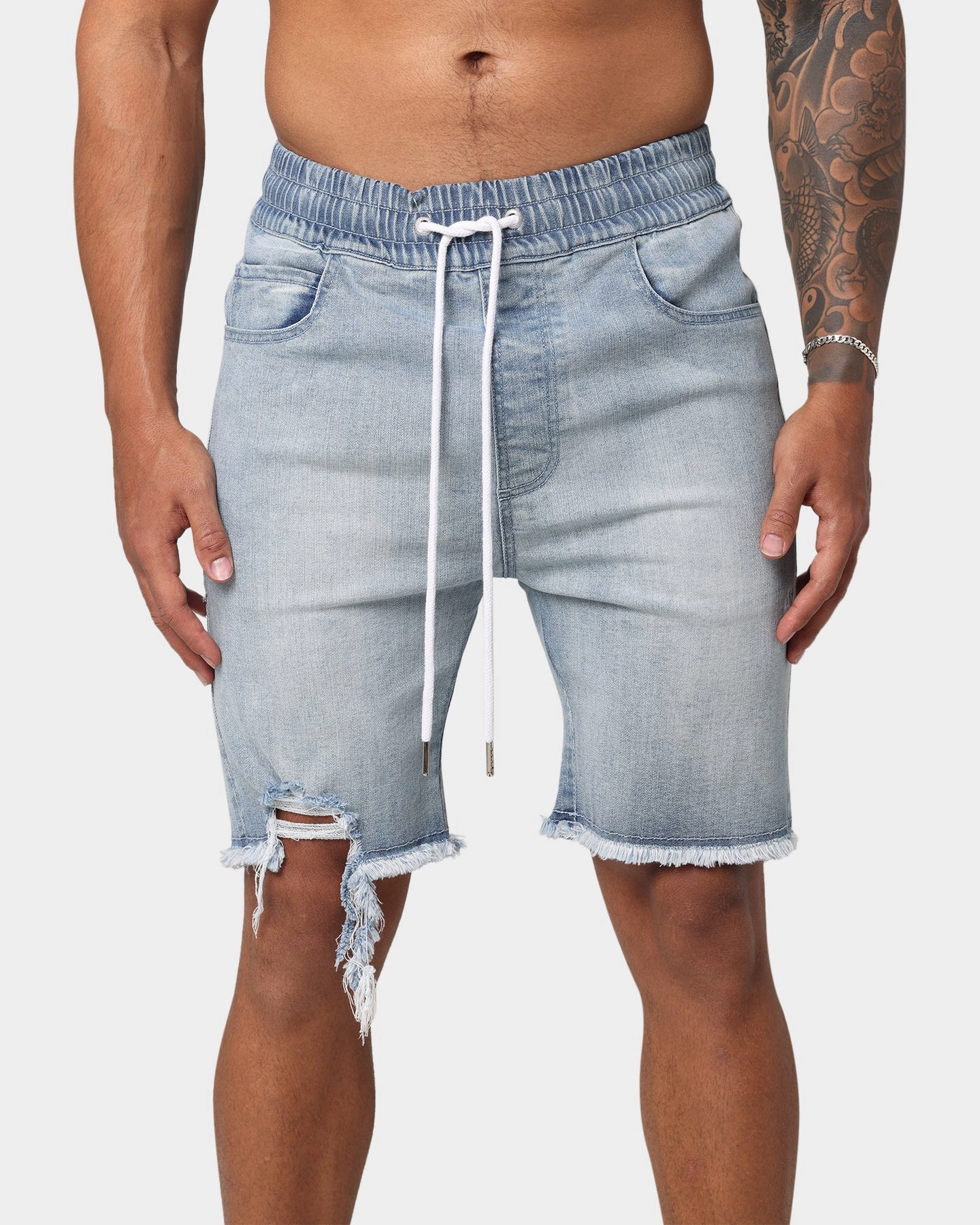 EN ES Infantry Shorts Washed Blue Wedges