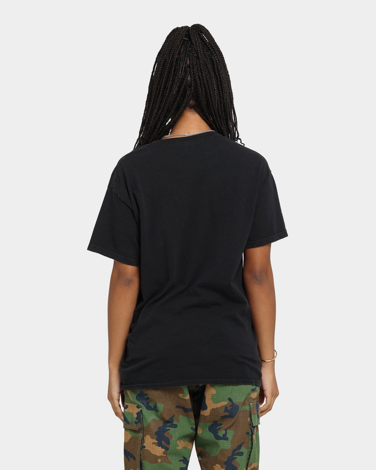 Goat Crew Man Down Vintage T-Shirt Black Wash Loose Fit