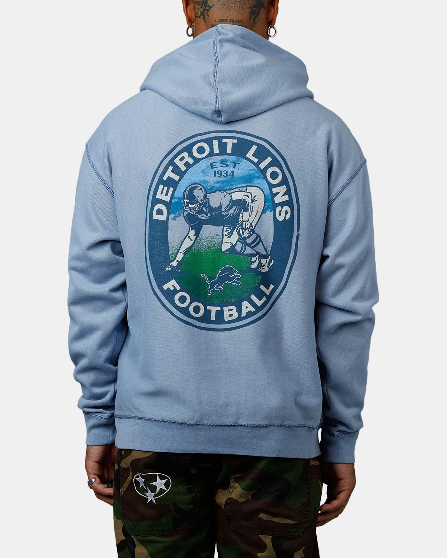 Fantasize Opportunity 47 Brand Detroit Lions Boot Path Hoodie Blue