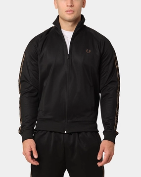 Fred Perry Contrast Tape Track Jacket Black/Stone Cold-Weather Comfort