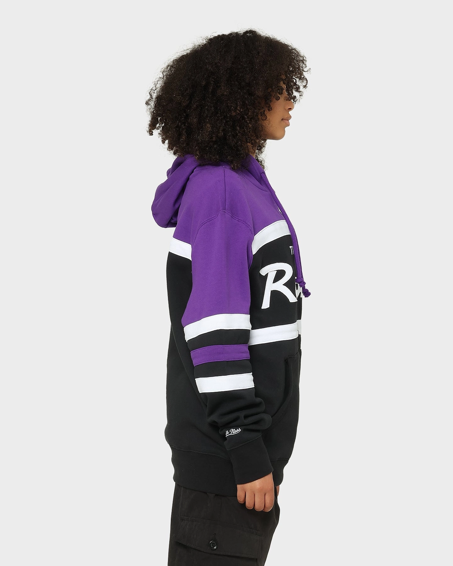 Mitchell & Ness Men's Toronto Raptors Head Coach Hoodie Black/Purple Forgiveness Waterproof Wear