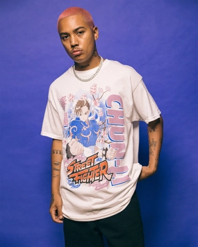 Goat Crew X Street Fighter Chun Li T-Shirt White Travel Light